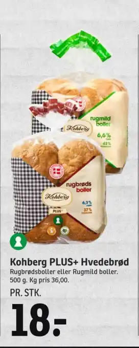 SPAR Kohberg PLUS+ Hvedebrød tilbud