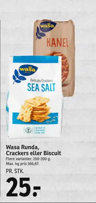SPAR Wasa Runda, Crackers eller Biscuit tilbud