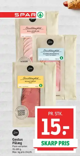 SPAR Gestus Pålæg tilbud
