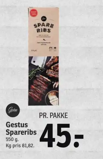 SPAR Gestus Spareribs tilbud