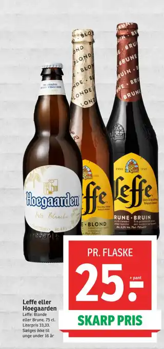 SPAR Leffe eller Hoegaarden tilbud