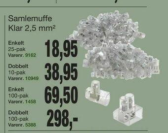 Harald Nyborg Samlemuffe Klar 2,5 mm2 tilbud
