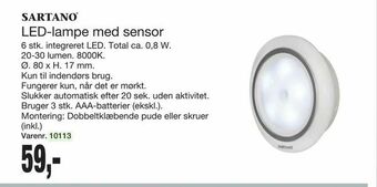 LED-lampe med sensor