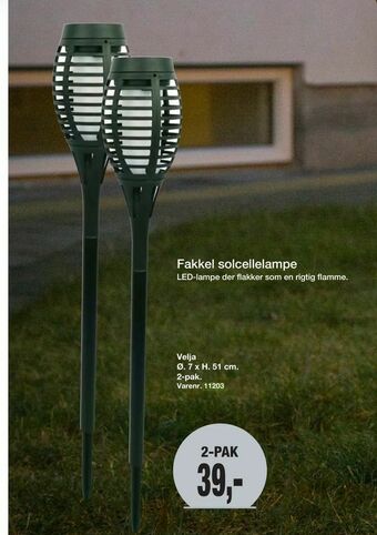Harald Nyborg Fakkel solcellelampe tilbud