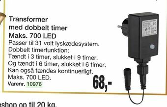 Harald Nyborg Transformer med dobbelt timer Maks. 700 LED tilbud
