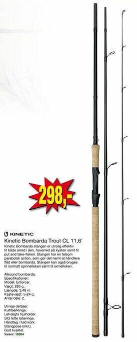 Harald Nyborg Kinetic Bombarda Trout CL 11,6' tilbud