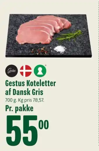 Min Købmand Gestus Koteletter af Dansk Gris tilbud