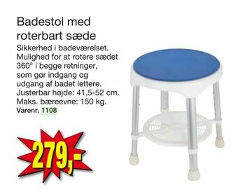Harald Nyborg Badestol med roterbart sæde tilbud