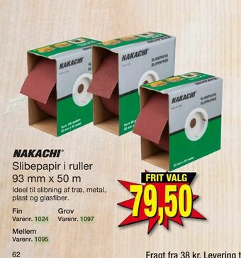 Harald Nyborg Slibepapir i ruller 93 mm x 50 m tilbud