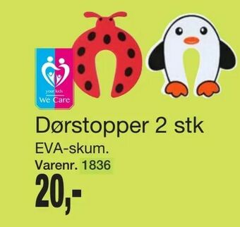 Harald Nyborg Dørstopper 2 stk tilbud