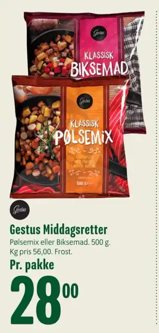 Min Købmand Gestus Middagsretter tilbud