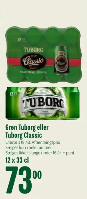 Min Købmand Grøn Tuborg eller Tuborg Classic tilbud