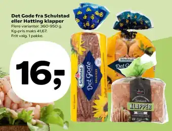 Kvickly Det Gode fra Schulstad eller Hatting klapper tilbud