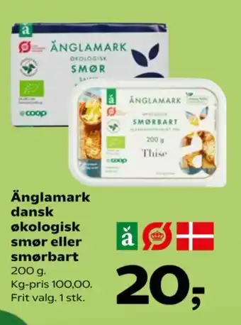 Kvickly Änglamark dansk økologisk smør eller smørbart tilbud