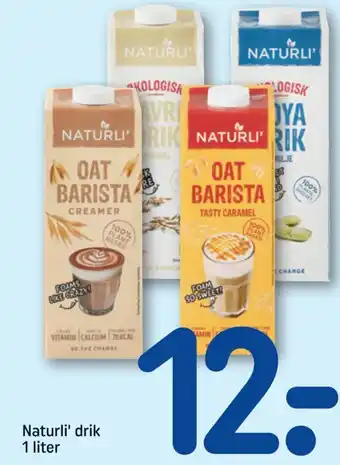REMA 1000 Naturli' drik 1 liter tilbud