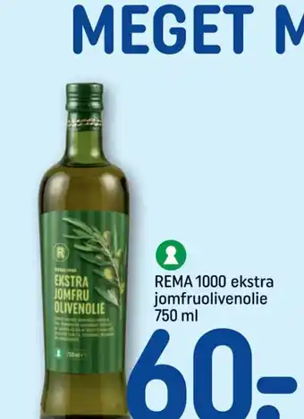 REMA 1000 REMA 1000 ekstra jomfruolivenolie 750 ml tilbud