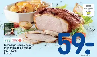 Frilandsgris skinkeculotte med ramsløg og tomat 800-1200 g Pr. stk.