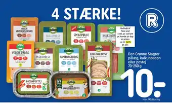 REMA 1000 Den Grønne Slagter pålæg, kalkunbacon eller postej 70-250 g tilbud