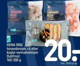 REMA 1000 REMA 1000 torpedorejer, rå eller kogte vannameirejer Dybfrost 160-200 g tilbud