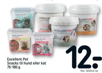 REMA 1000 Excellent Pet Snacks til hund eller kat 75-180 g tilbud