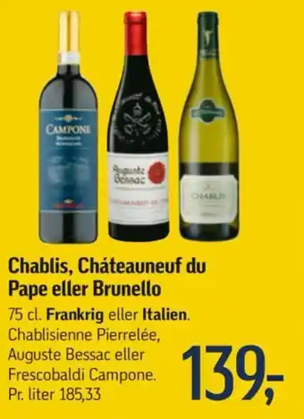 Føtex Chablis, Chateauneuf du Pape eller Brunello tilbud