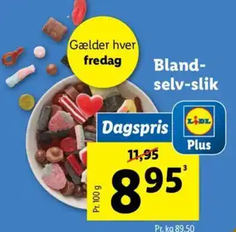 Lidl Bland-selv-slik tilbud