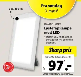 Lidl Lysterapilampe med LED tilbud