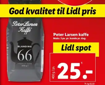 Lidl Peter Larsen kaffe tilbud