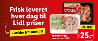 Lidl Kyllingevinger neutral eller BBQ tilbud