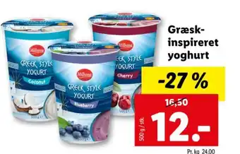 Lidl Græsk-inspireret yoghurt tilbud
