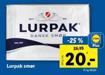 Lidl Lurpak smør tilbud