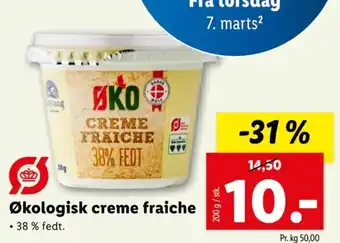 Lidl Økologisk creme fraiche tilbud