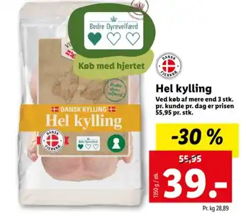 Lidl Hel kylling tilbud