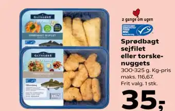 Kvickly Sprødbagt sejfilet eller torske- nuggets tilbud