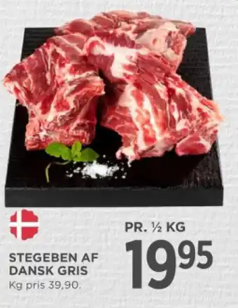 MENY STEGEBEN AF DANSK GRIS tilbud