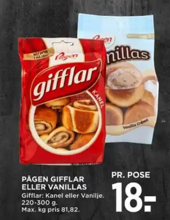 PÅGEN GIFFLAR ELLER VANILLAS
