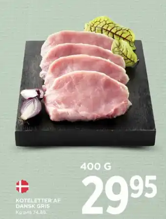 MENY KOTELETTER AF DANSK GRIS tilbud