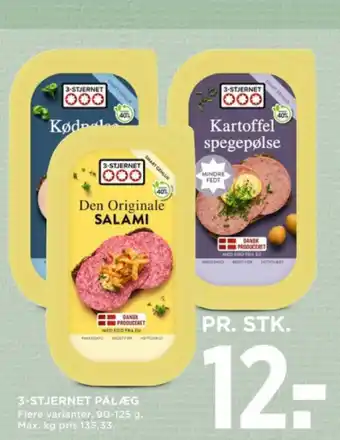 MENY 3-STJERNET PÅLÆG tilbud