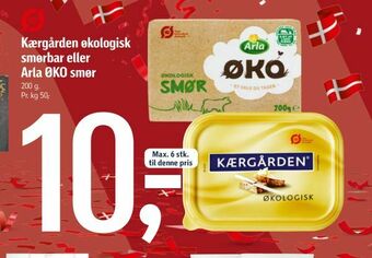 Føtex Kærgården økologisk smørbar eller Arla ØKO smør tilbud