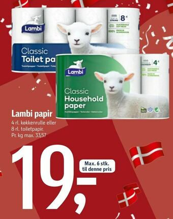 Føtex Lambi papir tilbud