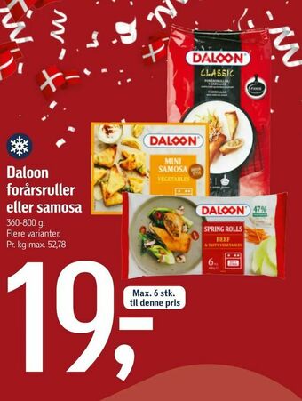 Føtex Daloon forårsruller eller samosa tilbud