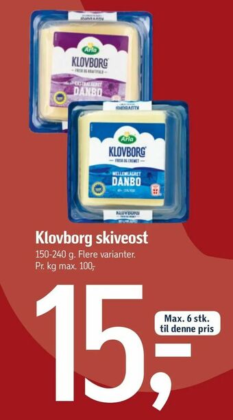 Føtex Klovborg skiveost tilbud