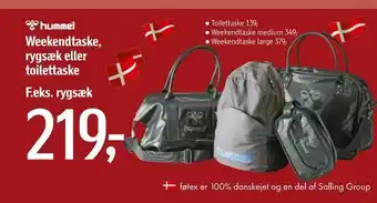 Weekendtaske, rygsæk eller toilettaske F.eks. rygsæk