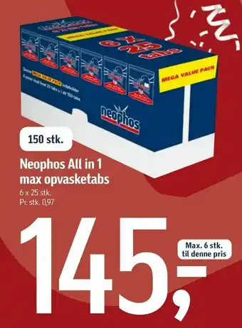 Føtex Neophos All in 1 max opvasketabs tilbud