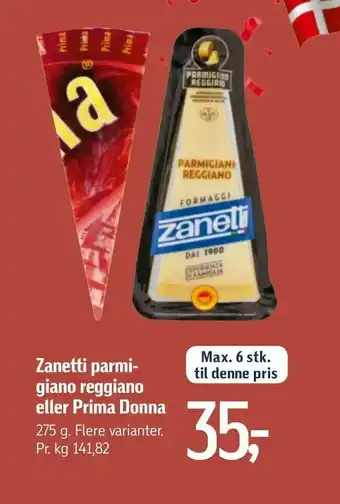 Føtex Zanetti parmigiano reggiano eller Prima Donna tilbud