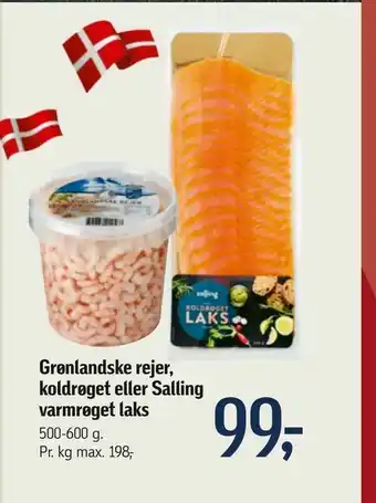Føtex Grønlandske rejer, koldrøget eller Salling varmrøget laks tilbud
