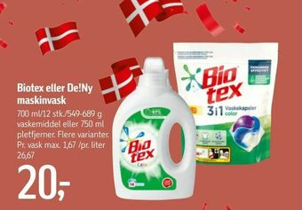 Føtex Biotex eller De!Ny maskinvask tilbud