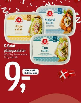 Føtex K-Salat pålægssalater tilbud