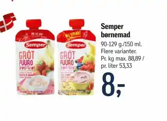 Føtex Semper børnemad tilbud