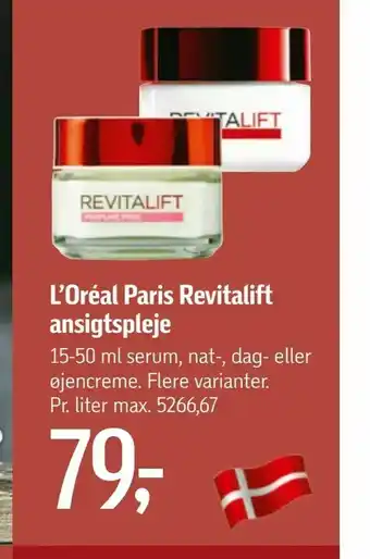 Føtex L'Oréal Paris Revitalift ansigtspleje tilbud